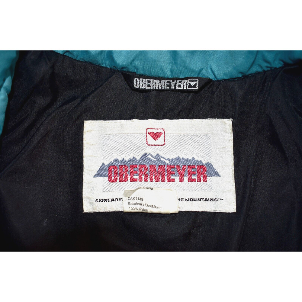 A5 Auth OBERMEYER VTG Nylon Folding Hood New Caribou Ski Pullover Jacket Size M - Picture 7 of 7